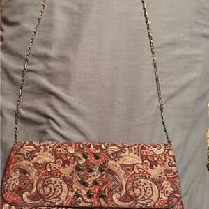 Paisley Patterned Chain Strap Bag